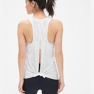 New w Tags Set of 2 Gap Breathe Open Back Tank Top - Black + White - medium